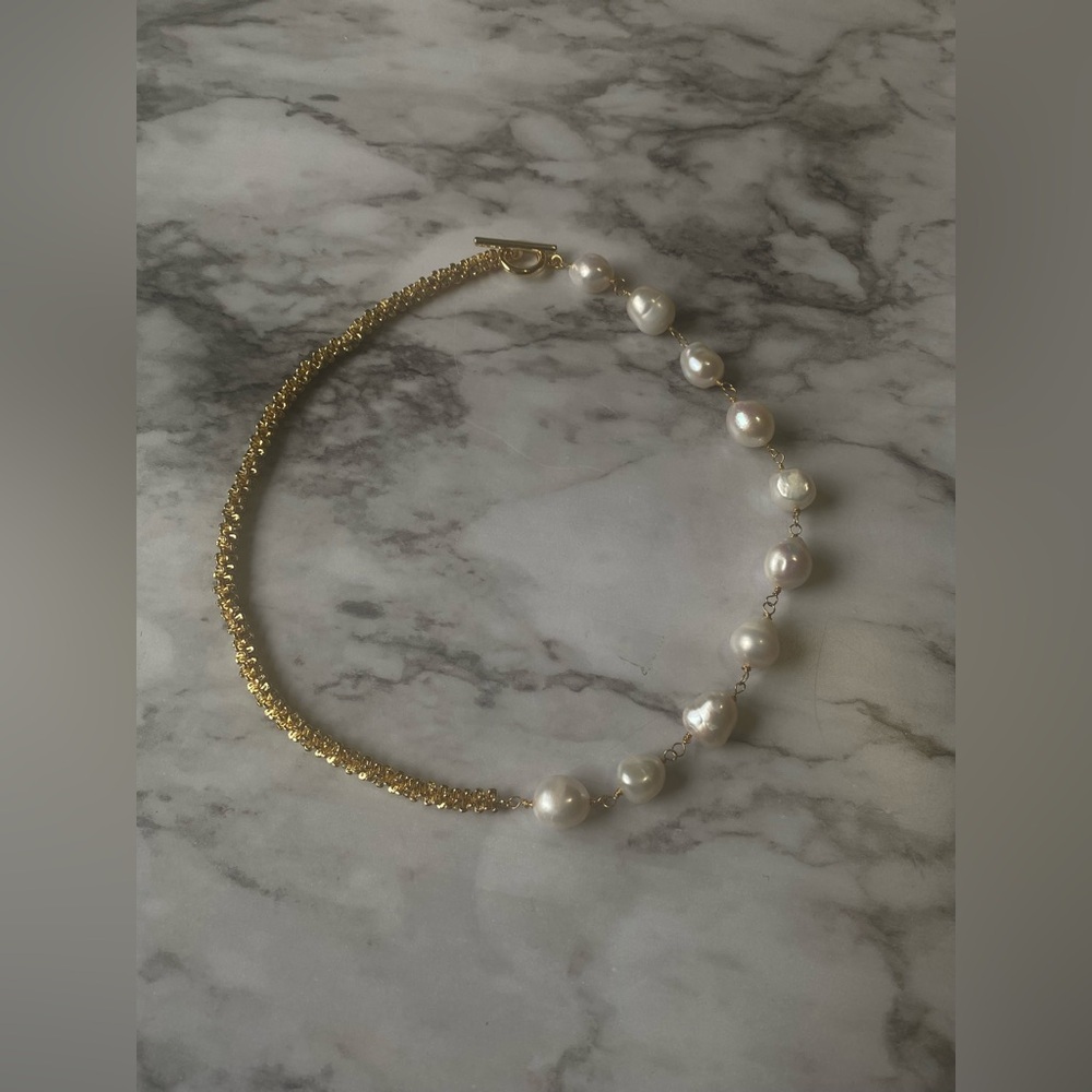 New COS Freshwater Pearl Chain Necklace - Picture 5 of 9